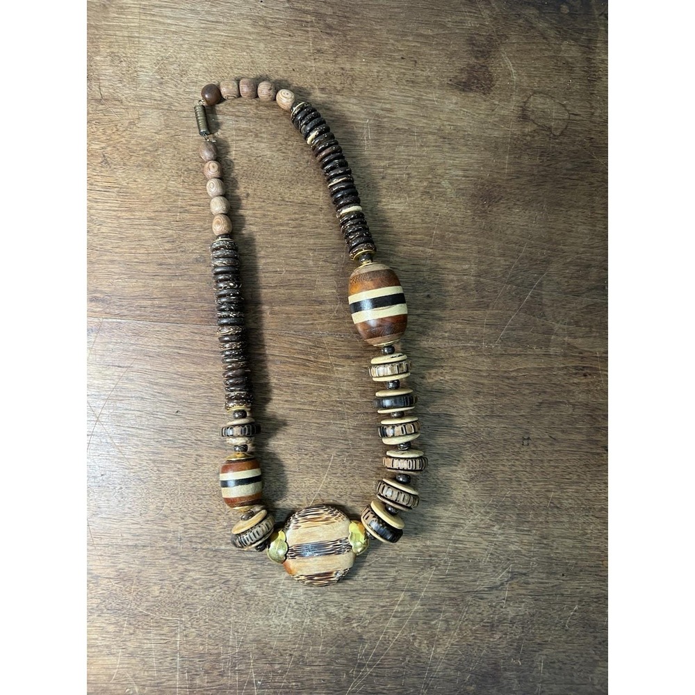 Vtg Chunky Necklace Boho Large Maximalism Jewelry Cottage Core Hippy Chiq